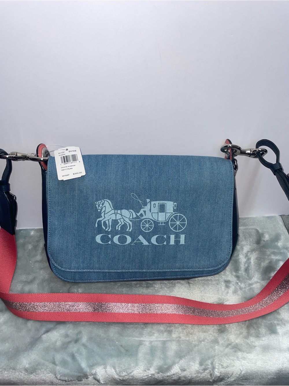 NWT Coach ‘Jes’ Denim Messenger Crossbody